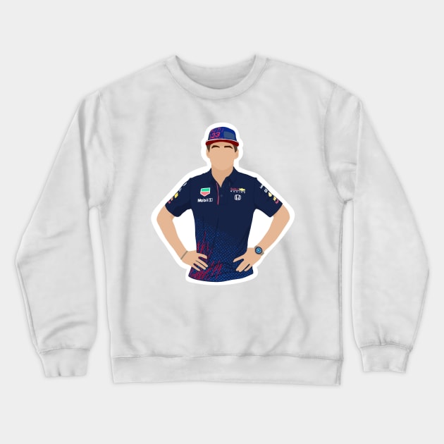 Max Verstappen at the 2021 Bahrain Grand Prix Crewneck Sweatshirt by royaldutchness